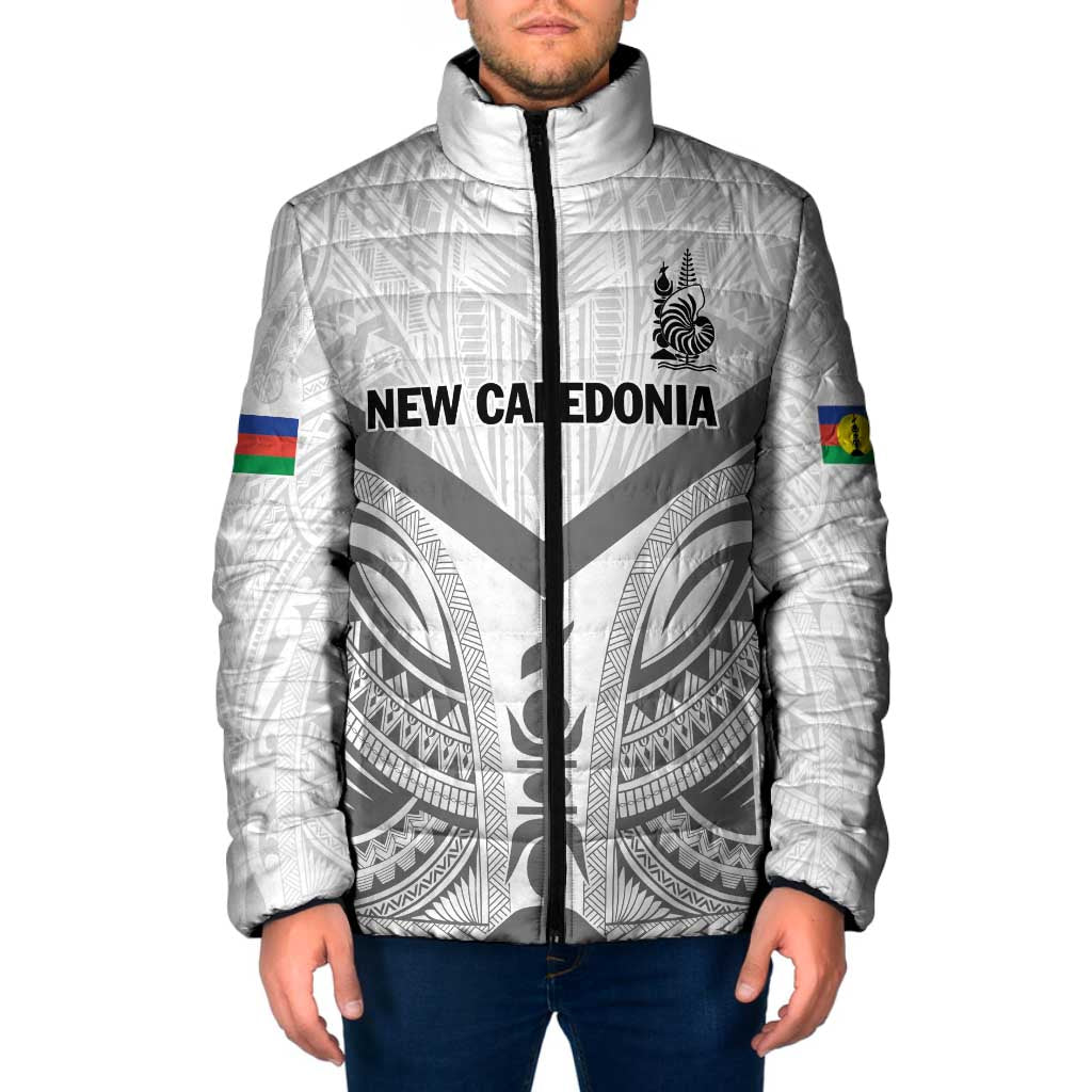 New Caledonia Football Custom Padded Jacket Go Champions Les Cagous LT9 Men White - Polynesian Pride
