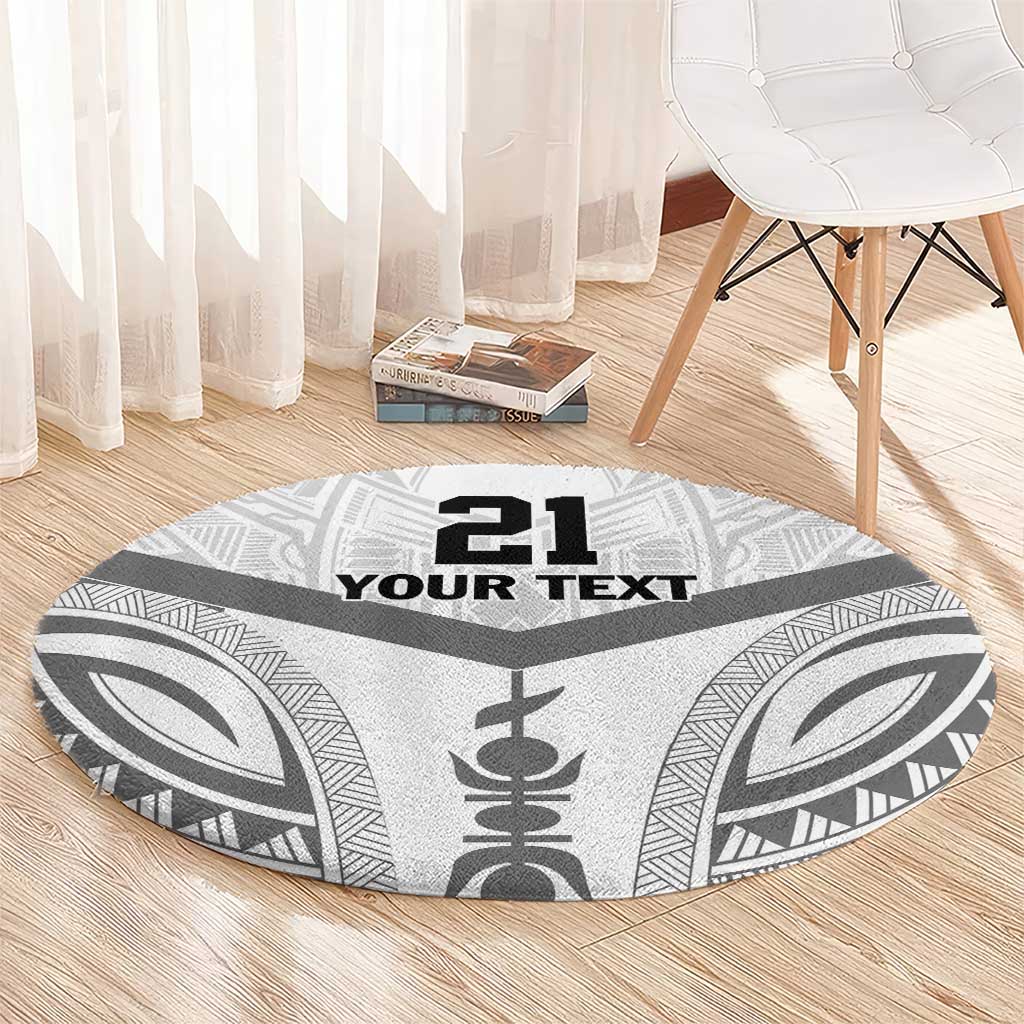 New Caledonia Football Custom Round Carpet Go Champions Les Cagous LT9 - Polynesian Pride