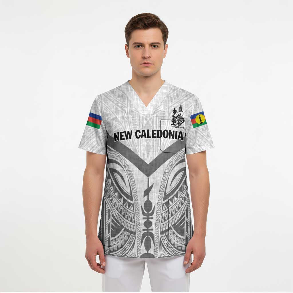 New Caledonia Football Custom Scrub Top Go Champions Les Cagous - Polynesian Pride