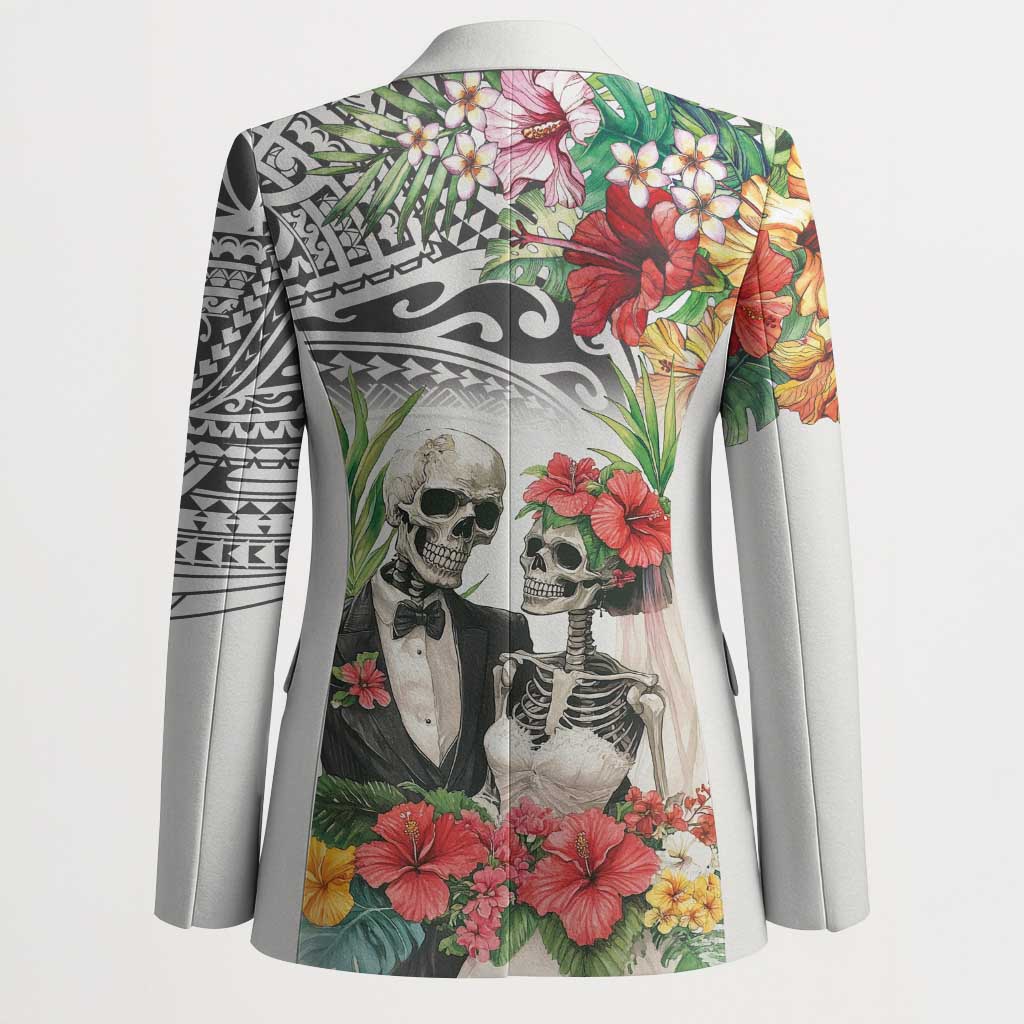 Skeleton Love for Valentine’s Day Blazer Polynesian Tribal Love Forever - Polynesian Pride