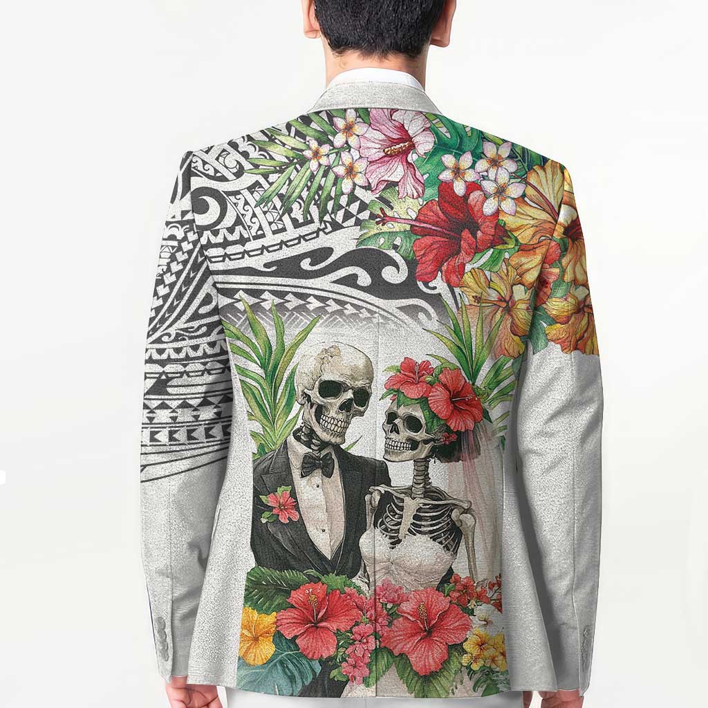 Skeleton Love for Valentine’s Day Blazer Polynesian Tribal Love Forever - Polynesian Pride
