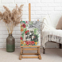 Skeleton Love for Valentine’s Day Canvas Wall Art Polynesian Tribal Love Forever