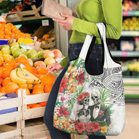 Skeleton Love for Valentine’s Day Grocery Bag Polynesian Tribal Love Forever