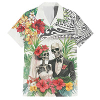 Skeleton Love for Valentine’s Day Hawaiian Shirt Polynesian Tribal Love Forever