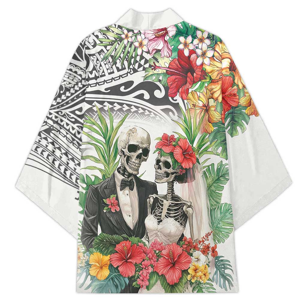 Skeleton Love for Valentine’s Day Kimono Polynesian Tribal Love Forever - Polynesian Pride