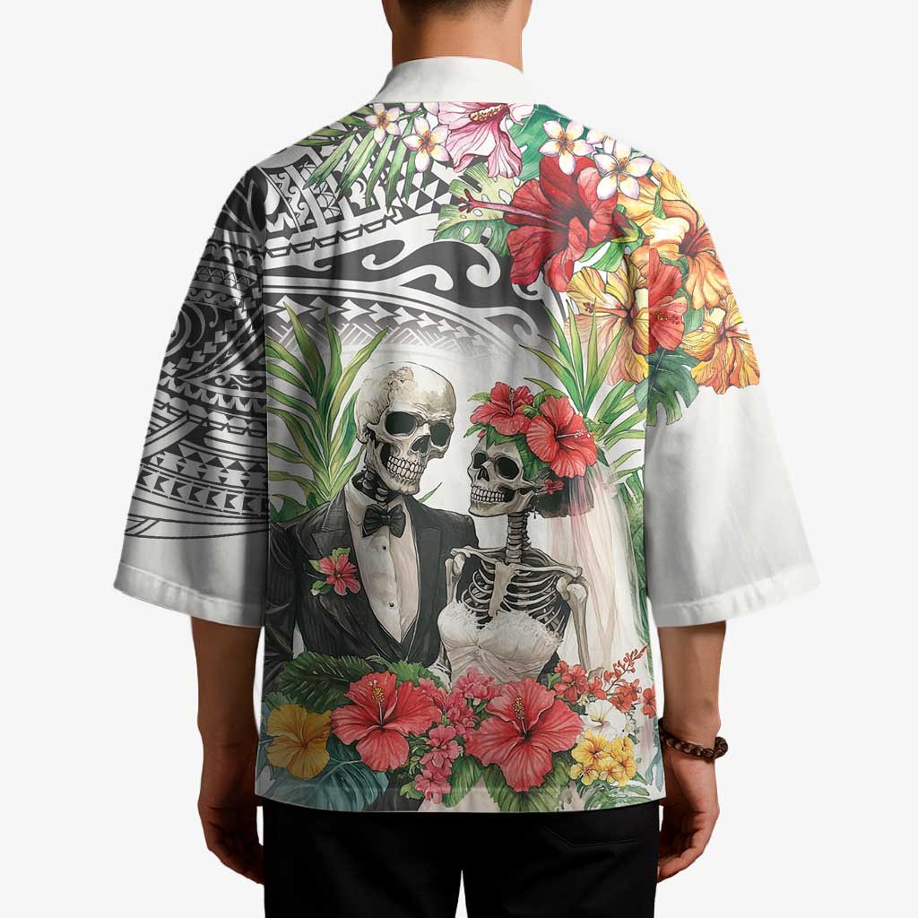 Skeleton Love for Valentine’s Day Kimono Polynesian Tribal Love Forever - Polynesian Pride