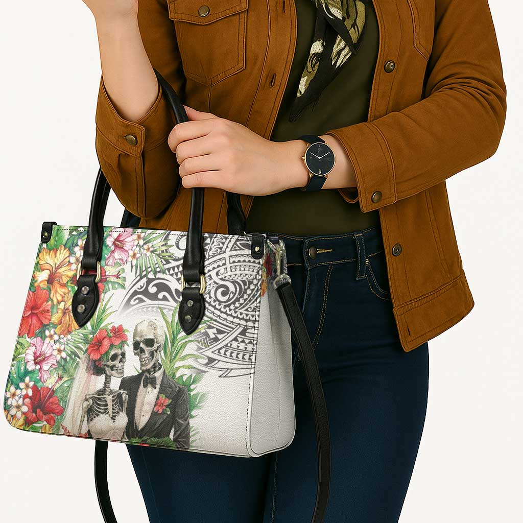 Skeleton Love for Valentine’s Day Leather Bag Polynesian Tribal Love Forever - Polynesian Pride