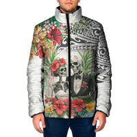 Skeleton Love for Valentine’s Day Padded Jacket Polynesian Tribal Love Forever - Polynesian Pride