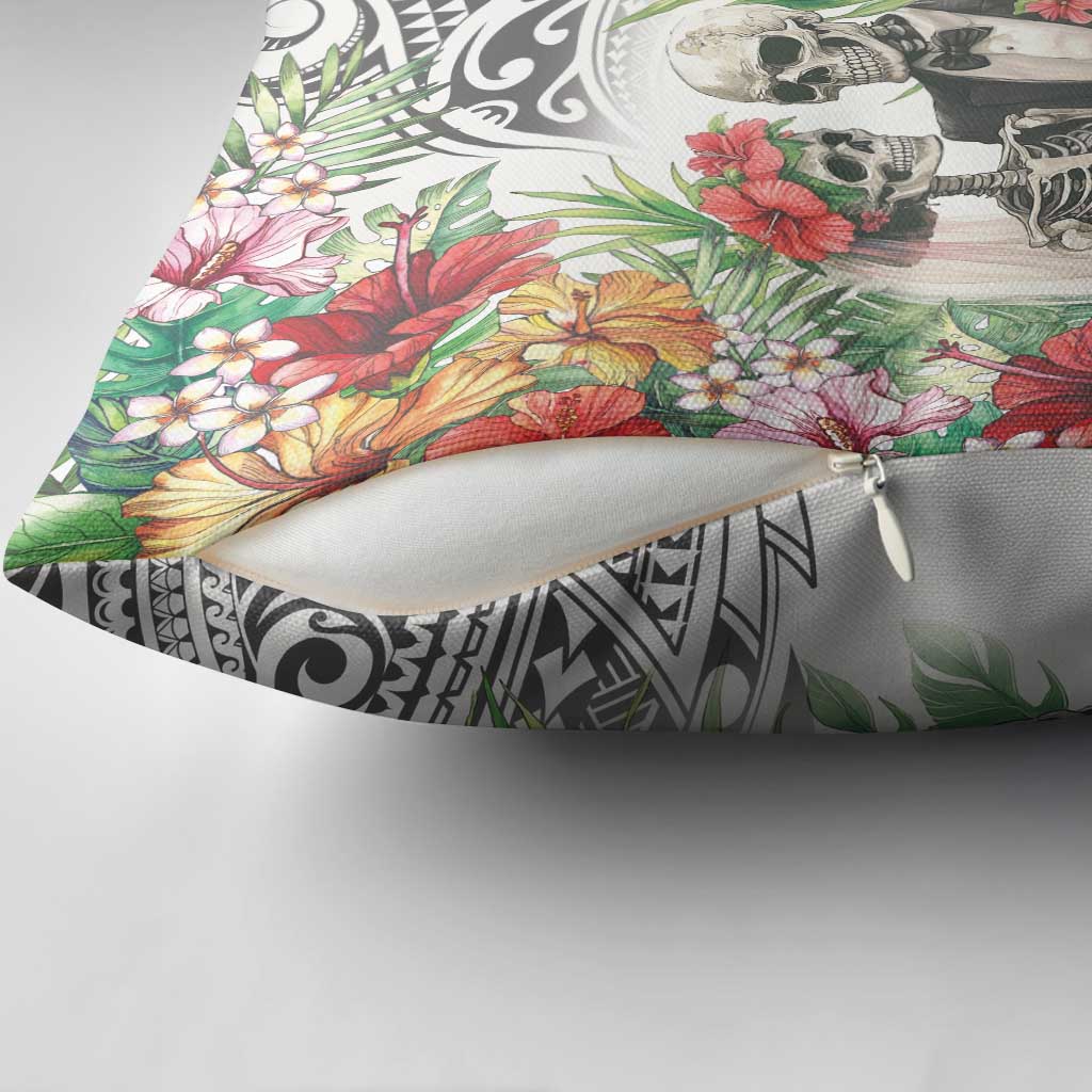 Skeleton Love for Valentine’s Day Pillow Cover Polynesian Tribal Love Forever - Polynesian Pride