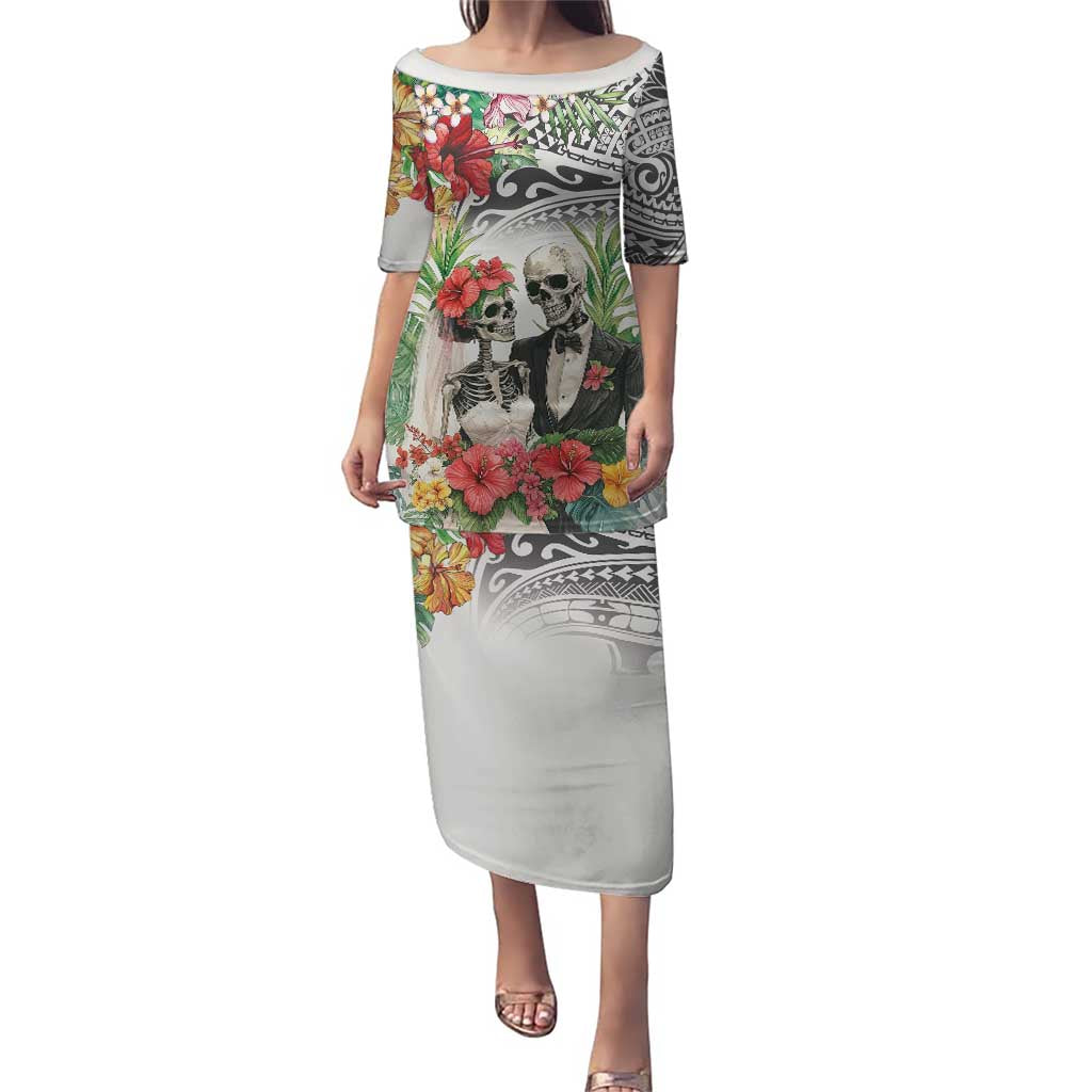 Skeleton Love for Valentine’s Day Puletasi Polynesian Tribal Love Forever