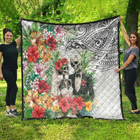 Skeleton Love for Valentines Day Quilt Polynesian Tribal Love Forever LT9 - Polynesian Pride