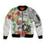 Skeleton Love for Valentine’s Day Sleeve Zip Bomber Jacket Polynesian Tribal Love Forever