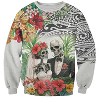 Skeleton Love for Valentine’s Day Sweatshirt Polynesian Tribal Love Forever