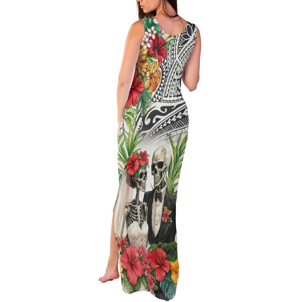 Skeleton Love for Valentine’s Day Tank Maxi Dress Polynesian Tribal Love Forever