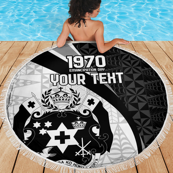 (Custom Personalised) Tonga Emancipation Day Wearable Blanket Hoodie Independence Day - Unique Kahoa Heilala Flower - Red LT8 main image 0
