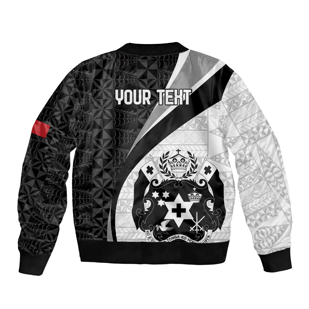 Personalised Tonga Emancipation Day Bomber Jacket Since 1970 Ngatu Tribal Pattern