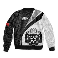 Personalised Tonga Emancipation Day Bomber Jacket Since 1970 Ngatu Tribal Pattern