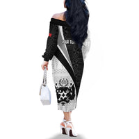 Personalised Tonga Emancipation Day Family Matching Off The Shoulder Long Sleeve Dress and Hawaiian Shirt Since 1970 Ngatu Tribal Pattern LT9 - Polynesian Pride