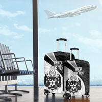 Personalised Tonga Emancipation Day Luggage Cover Since 1970 Ngatu Tribal Pattern