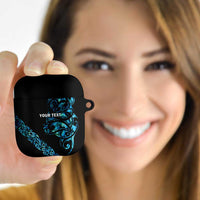 All Black Maori Tribal Tattoo Personalised AirPods Case Polynesian Style - Polynesian Pride