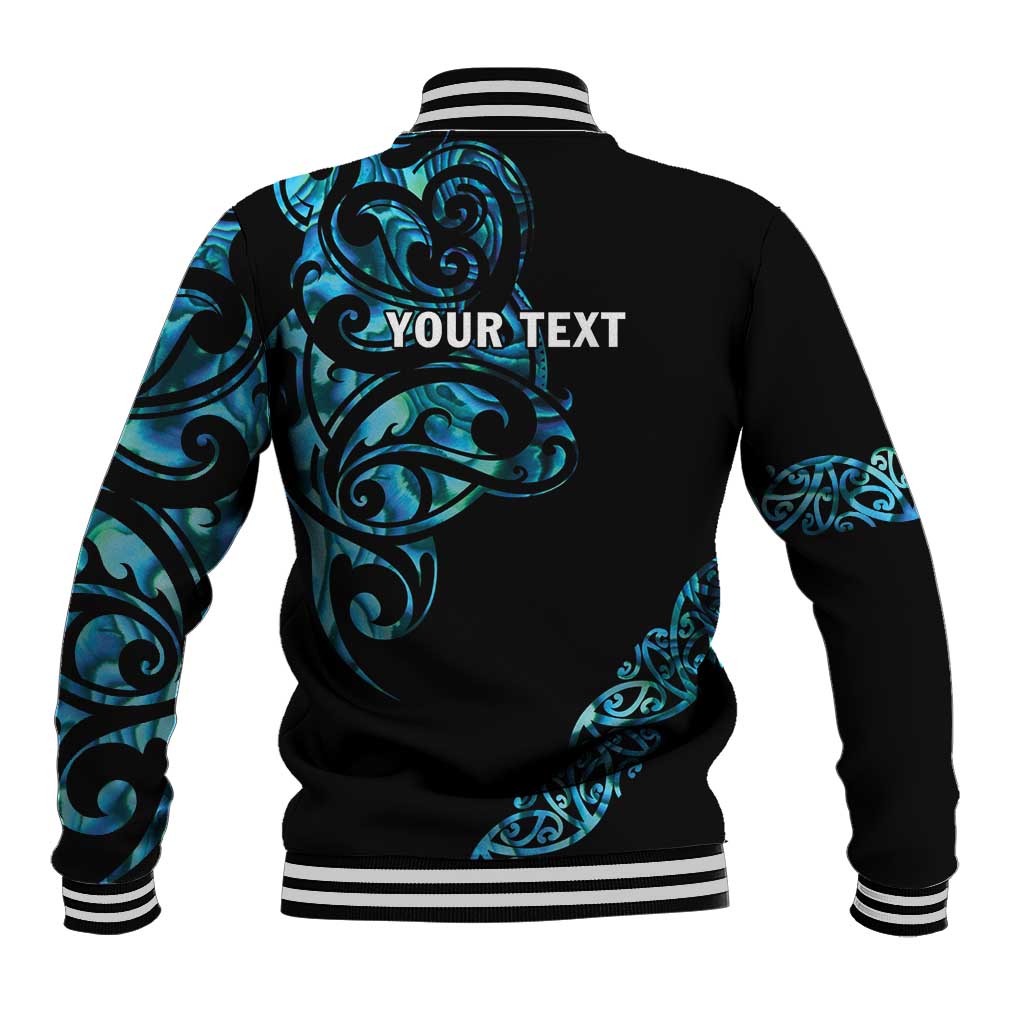 All Black Maori Tribal Tattoo Personalised Baseball Jacket Polynesian Style