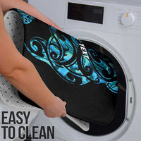 All Black Maori Tribal Tattoo Personalised Bathroom Set Polynesian Style - Polynesian Pride