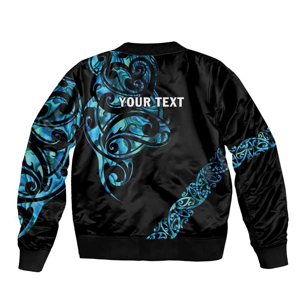All Black Maori Tribal Tattoo Personalised Bomber Jacket Polynesian Style LT9 - Polynesian Pride