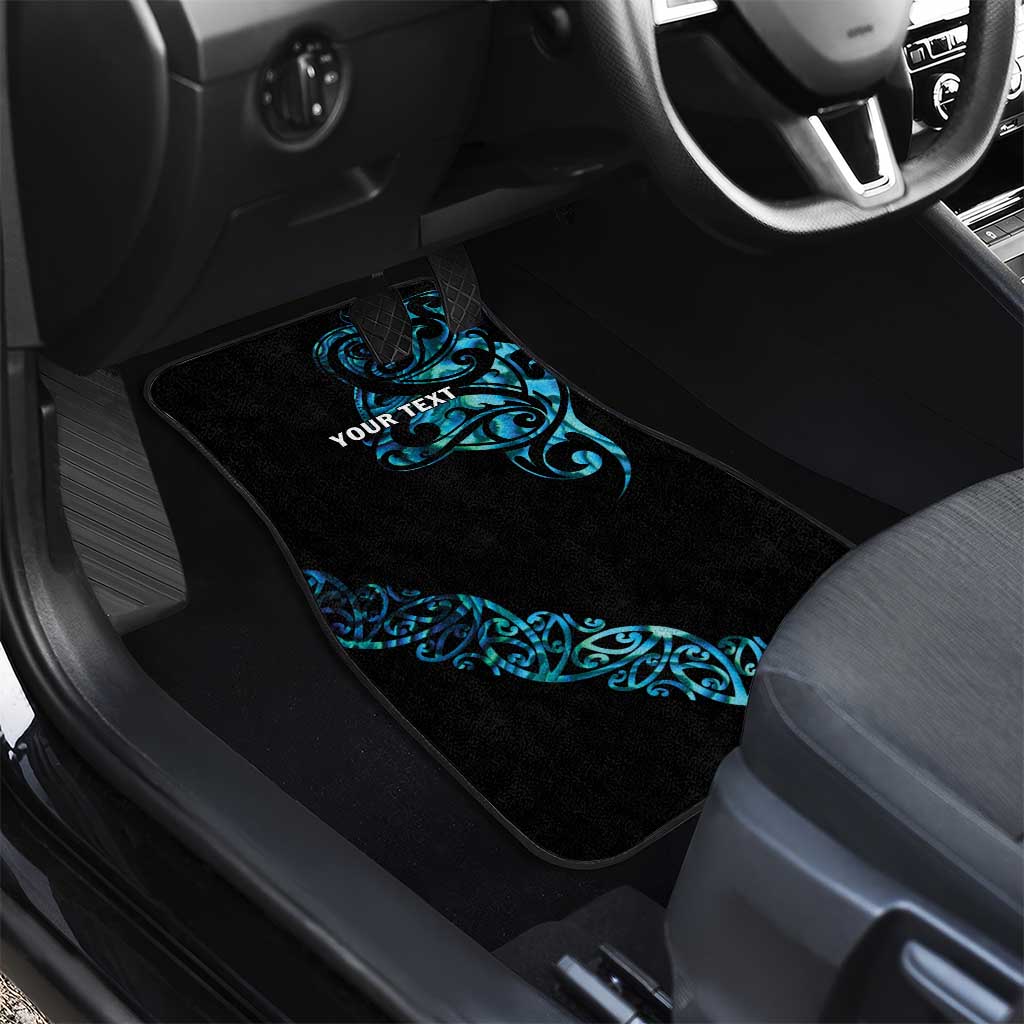All Black Maori Tribal Tattoo Personalised Car Mats Polynesian Style