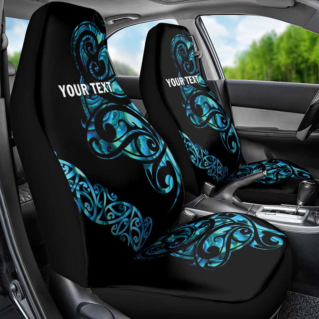 All Black Maori Tribal Tattoo Personalised Car Seat Cover Polynesian Style