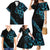 All Black Maori Tribal Tattoo Personalised Family Matching Mermaid Dress and Hawaiian Shirt Polynesian Style