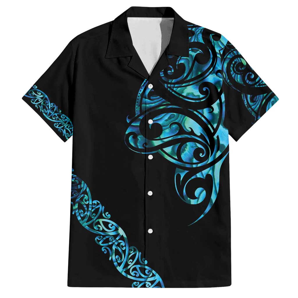 All Black Maori Tribal Tattoo Personalised Family Matching Off Shoulder Maxi Dress and Hawaiian Shirt Polynesian Style