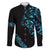 All Black Maori Tribal Tattoo Personalised Family Matching Off Shoulder Short Dress and Hawaiian Shirt Polynesian Style