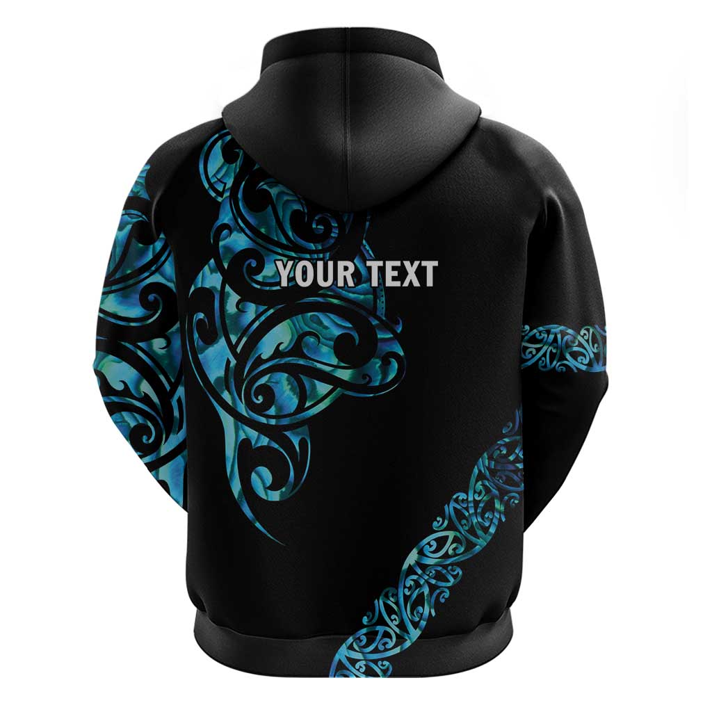 All Black Maori Tribal Tattoo Personalised Hoodie Polynesian Style