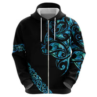 All Black Maori Tribal Tattoo Personalised Hoodie Polynesian Style