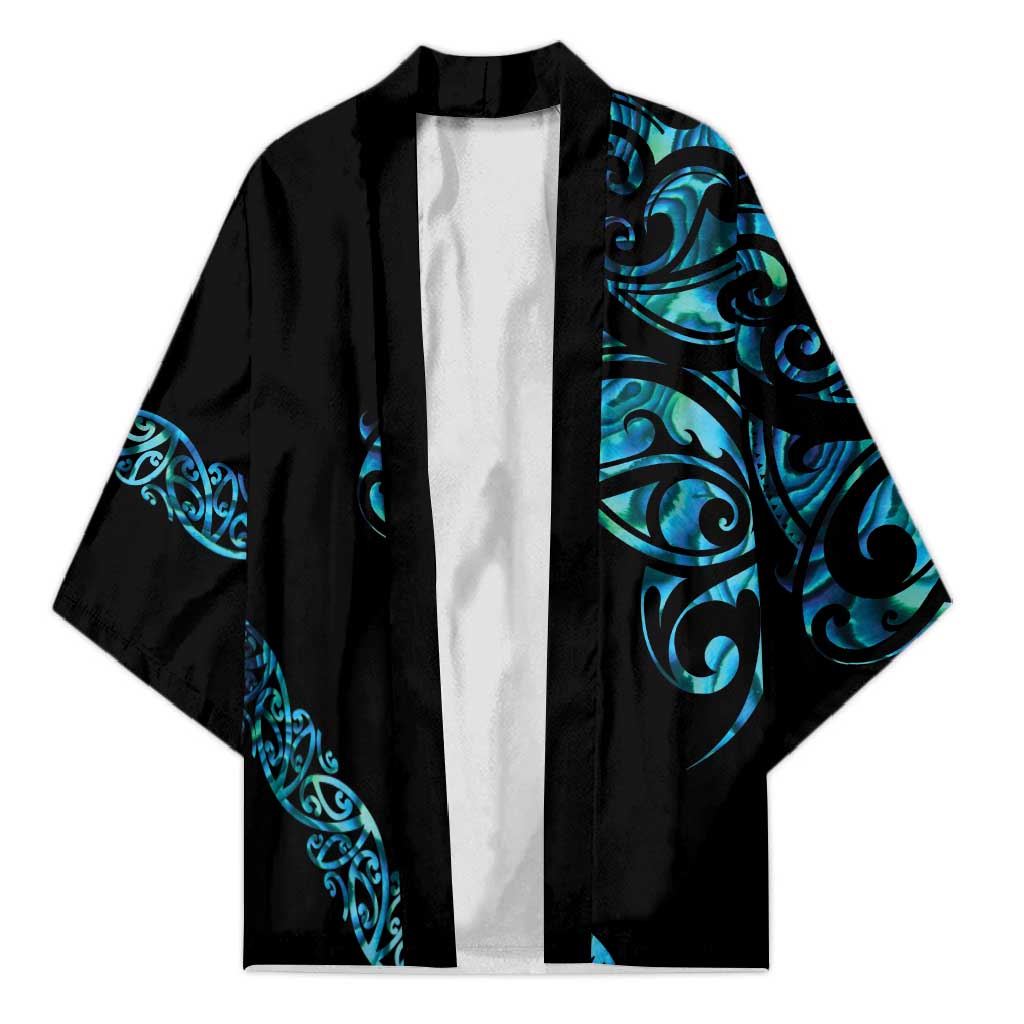 All Black Maori Tribal Tattoo Personalised Kimono Polynesian Style - Polynesian Pride