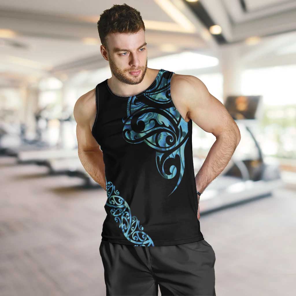 All Black Maori Tribal Tattoo Personalised Men Tank Top Polynesian Style