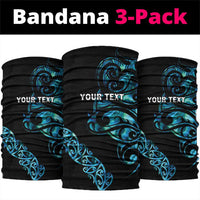 All Black Maori Tribal Tattoo Personalised Neck Gaiter Polynesian Style - Polynesian Pride