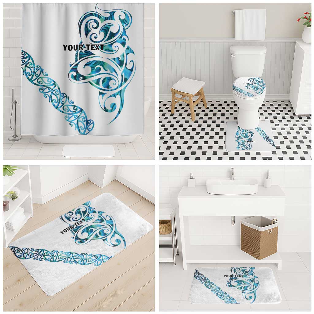 All White Maori Tribal Tattoo Personalised Bathroom Set Polynesian Style - Polynesian Pride