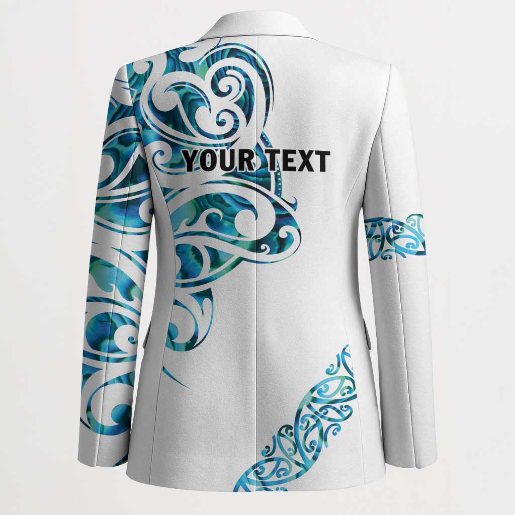 All White Maori Tribal Tattoo Personalised Blazer Polynesian Style - Polynesian Pride