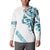 All White Maori Tribal Tattoo Personalised Button Sweatshirt Polynesian Style