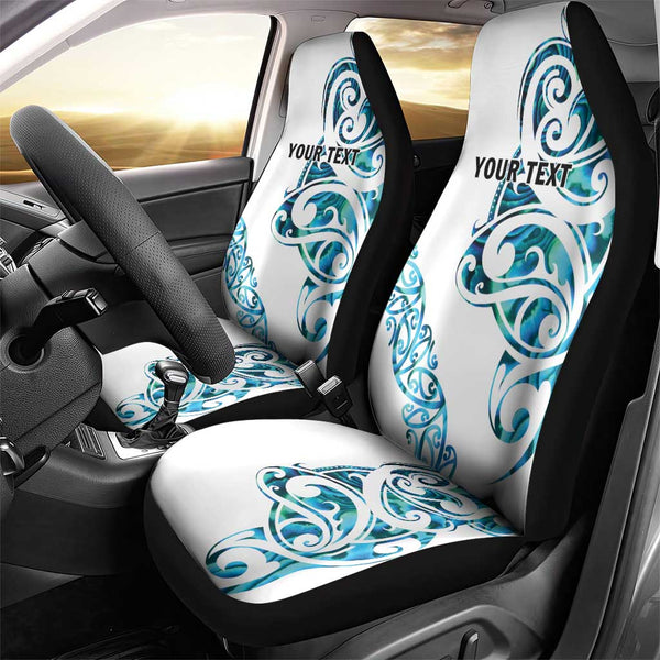 Cook Islands Car Seat Covers Lauhala White Circle Style