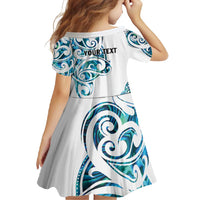 All White Maori Tribal Tattoo Personalised Family Matching Off Shoulder Maxi Dress and Hawaiian Shirt Polynesian Style