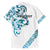 All White Maori Tribal Tattoo Personalised Family Matching Off Shoulder Short Dress and Hawaiian Shirt Polynesian Style
