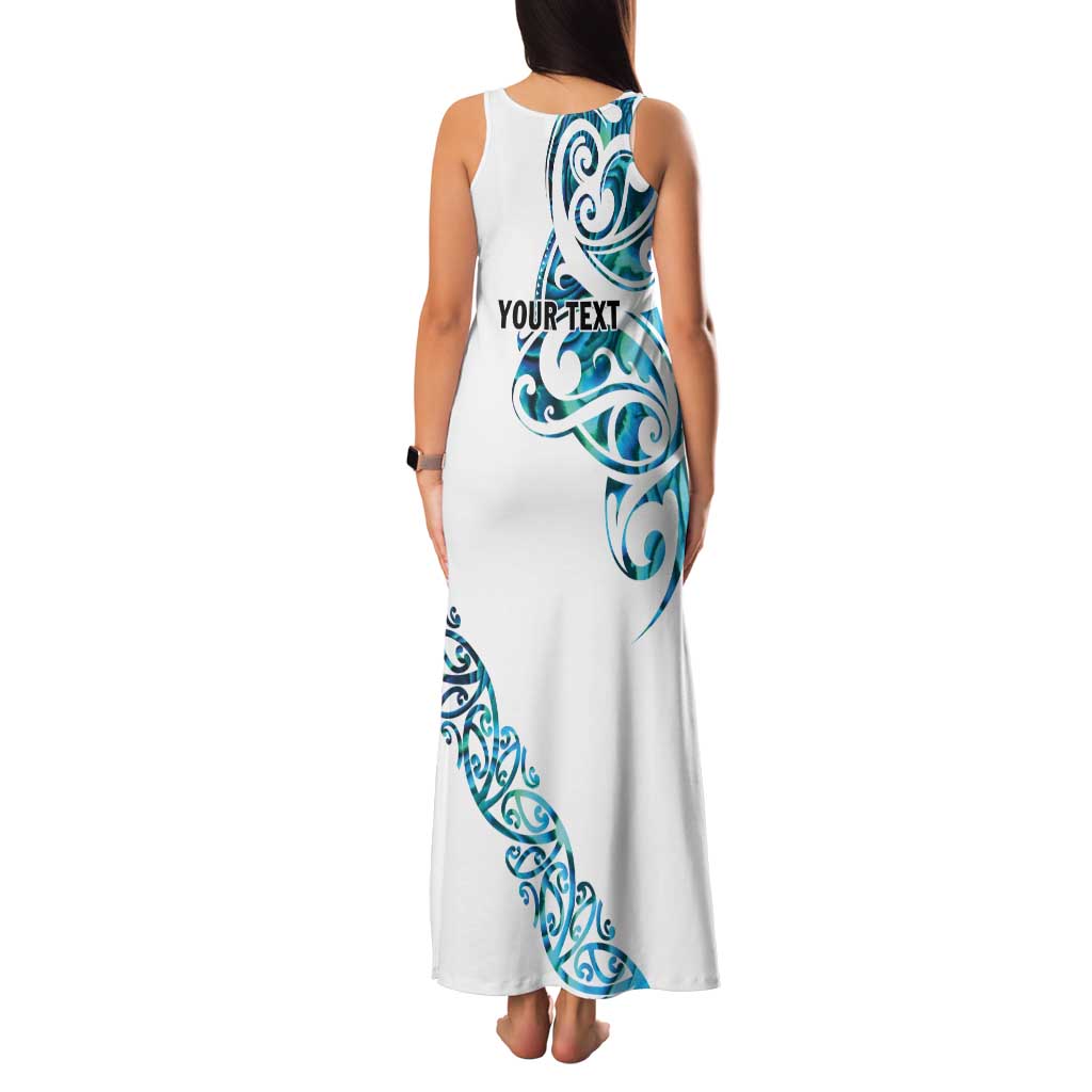 All White Maori Tribal Tattoo Personalised Family Matching Tank Maxi Dress and Hawaiian Shirt Polynesian Style