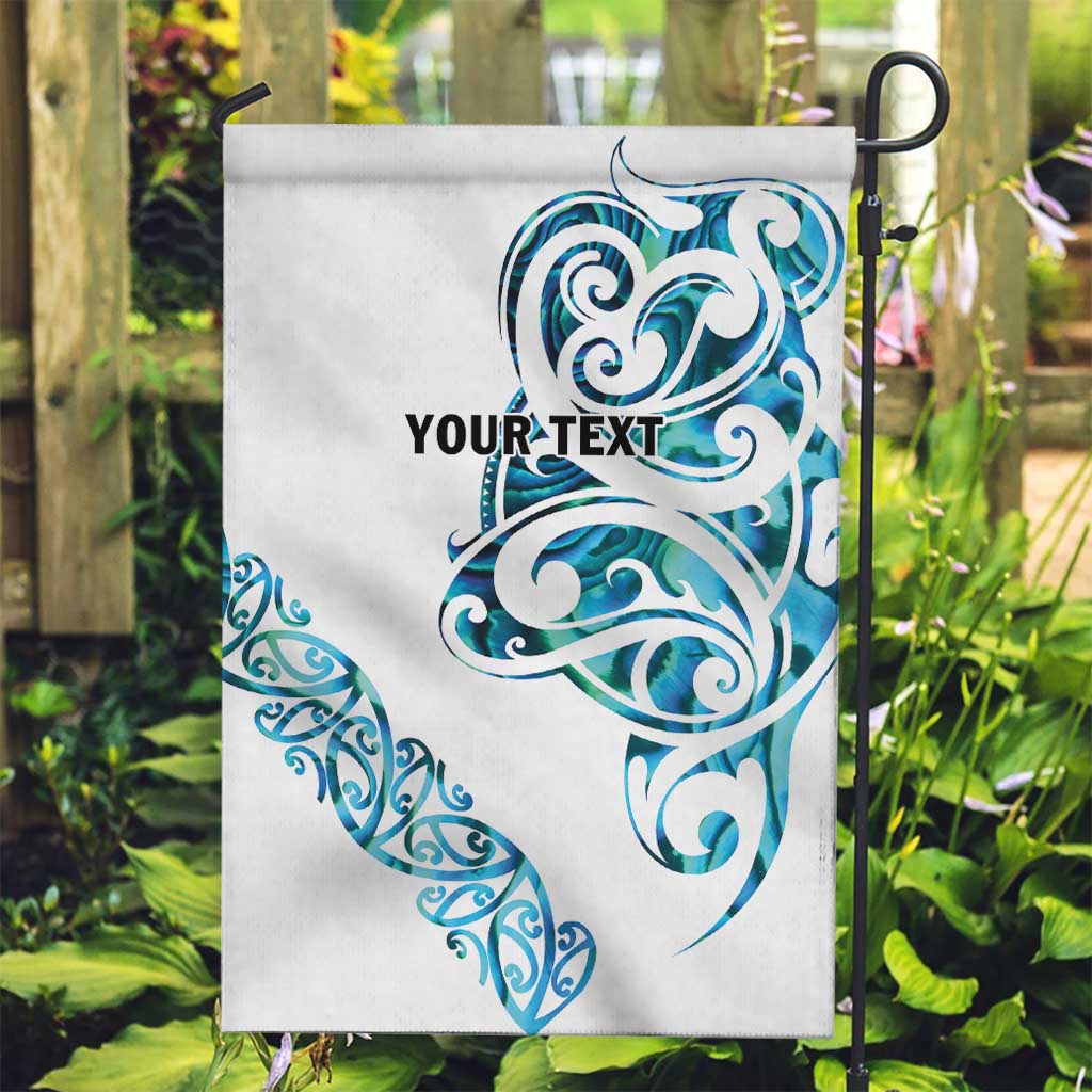 All White Maori Tribal Tattoo Personalised Garden Flag Polynesian Style