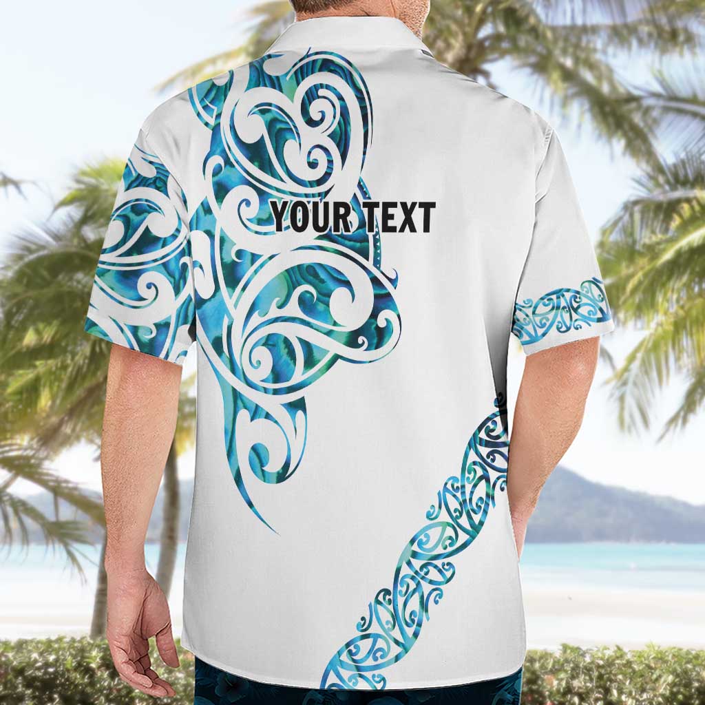 All White Maori Tribal Tattoo Personalised Hawaiian Shirt Polynesian Style