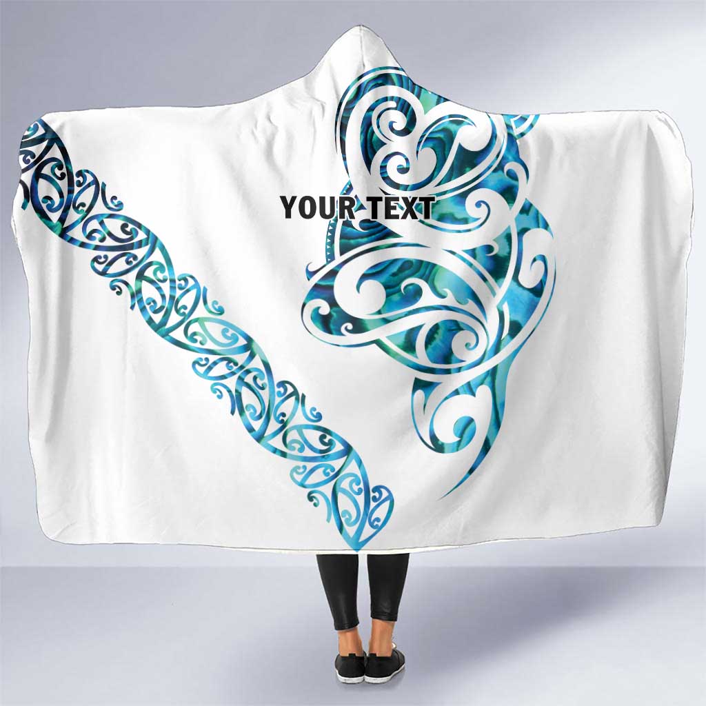 All White Maori Tribal Tattoo Personalised Hooded Blanket Polynesian Style LT9 One Size White - Polynesian Pride