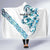 All White Maori Tribal Tattoo Personalised Hooded Blanket Polynesian Style
