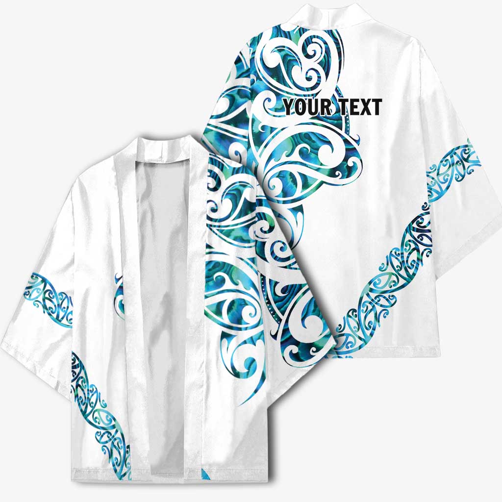 All White Maori Tribal Tattoo Personalised Kimono Polynesian Style - Polynesian Pride
