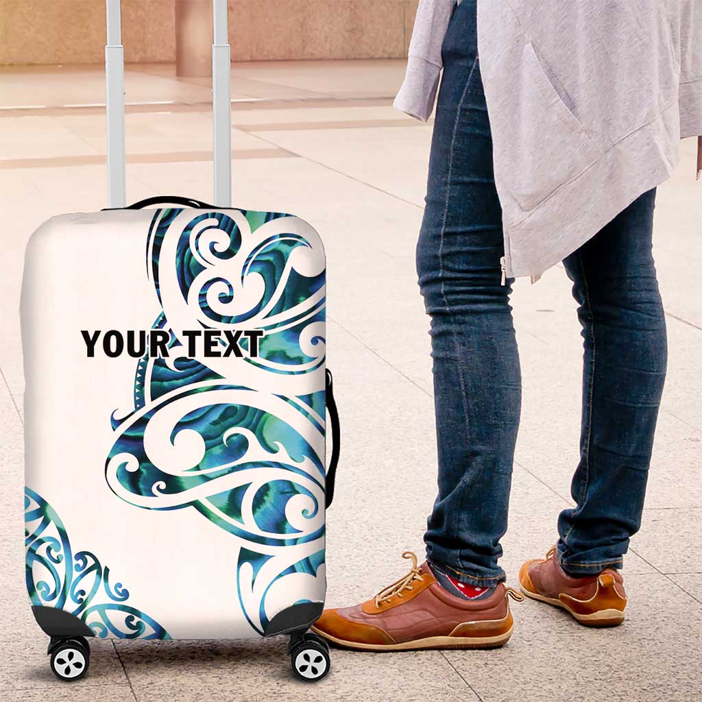 All White Maori Tribal Tattoo Personalised Luggage Cover Polynesian Style LT9 White - Polynesian Pride